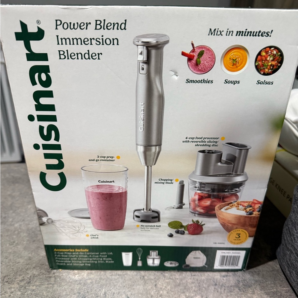 Cuisinart Silver Immersion Hand Blender with Attachments